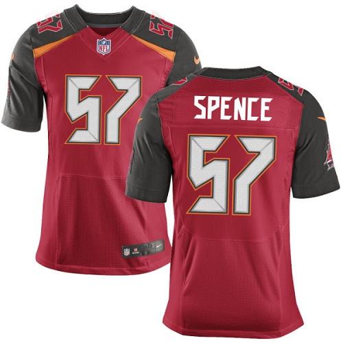 Nike Buccaneers #57 Noah Spence Red Team Color Men's Stitched NFL New Elite Jersey - Click Image to Close
